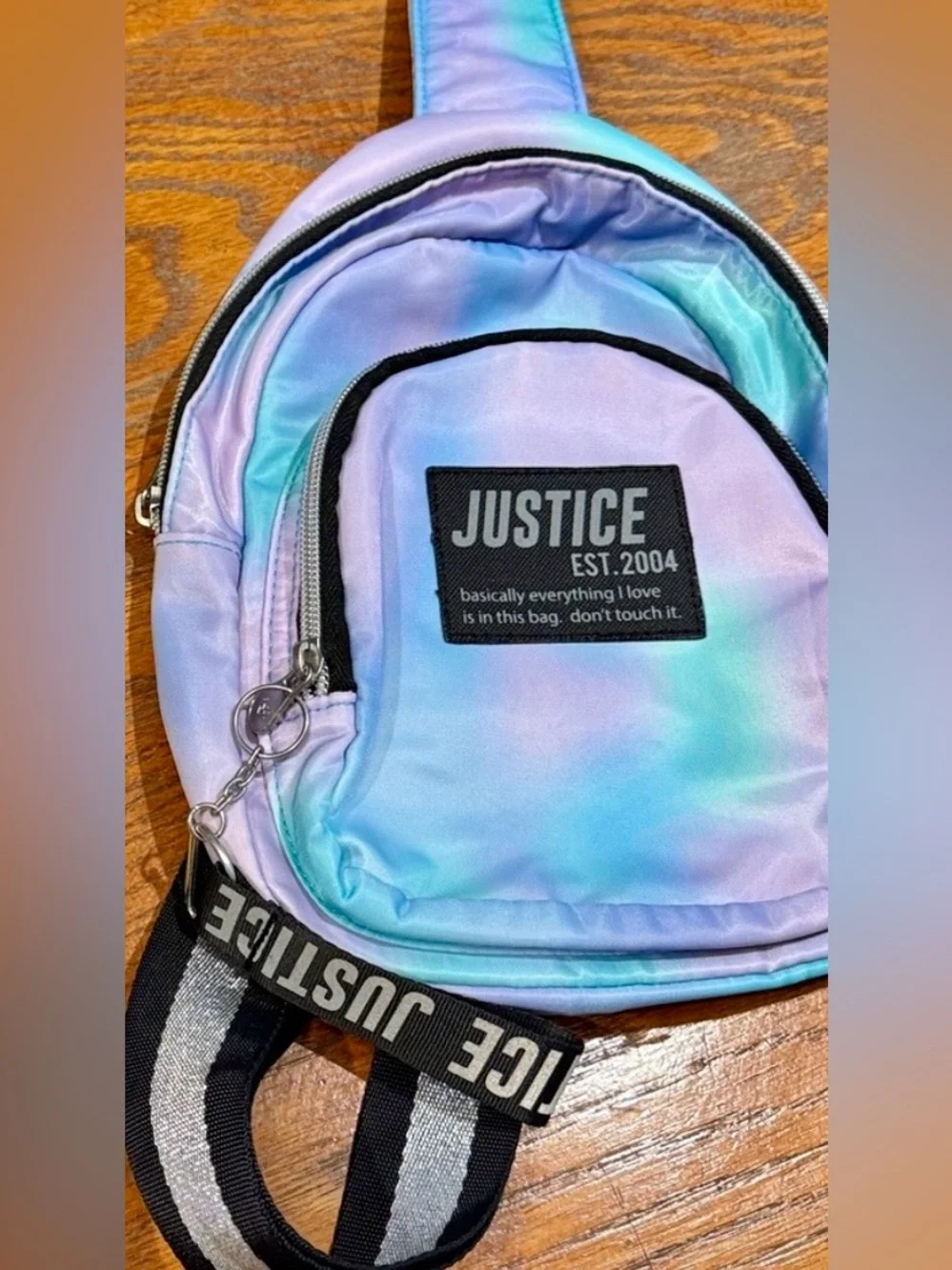 Justice Pastel Tie Dye Mini Sling Backpack